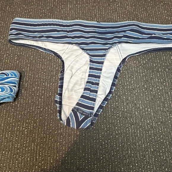 Jockey Blue and White Briefs Soft Cotton Blend - Picture 5 of 5